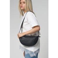 Barneys Originals Women's Real Leather Cross-Body Bag in Black