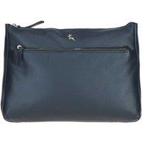 Ashwood Leather Women's 'Balmoral' Real Leather Shoulder Bag in Navy