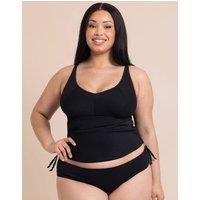 Curvy Kate Women's Jet Set Multiway Tankini Top Drawstring in Black | Size: 36G/GG