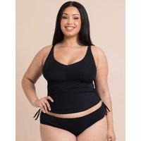 Curvy Kate Women's Jet Set Multiway Tankini Top Drawstring in Black | Size: 36J/JJ