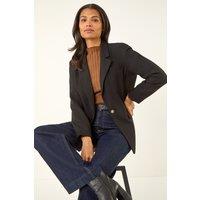 Roman Women's Single Breasted Smart Blazer in Black | Size: 20