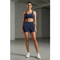 WOVCOR Women's Knit High-Waist Sports Short Leggings in Navy | Size: XL