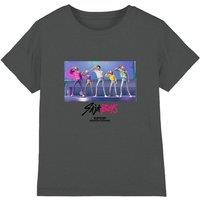 Netflix Kpop Demon Hunters Saja Boys Soda Pop Dance Kids T-Shirt, Charcoal | Size: 5-6 Years