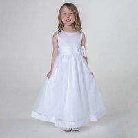 UK Flower Girl Boutique Grace Dress in White | Size: 2-3 Years