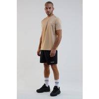 BCouture Men's Gym Shorts & T-Shirt Set in Beige | Size: Large