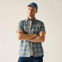Regatta Men's Anti-Insect Travel Light Short Sleeved Shirt in Blue | Size: 3XL