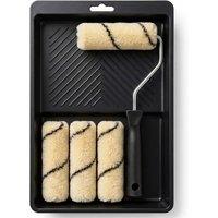 DECORE4U LTD Professional Mini Paint Roller Set 4" Roller 5 Emulsion Sleeves