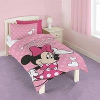 Disney Minnie Mouse Spots Duvet Cover Set in Pink | Size: Single