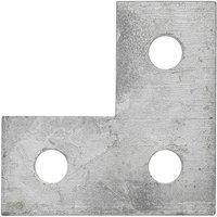 Unifix Flat L 3 Hole Bracket 86 x 86 HDG - Box of 25 in Silver