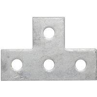 Unifix Flat T 4 Hole Bracket 89 X 138 HDG - Box of 25 in Grey