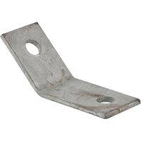 Unifix Obtuse Angle Bracket 2 Hole 45Deg 58 x 75 Hdg - Box of 25 in Silver