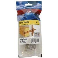 JCP CONSTRUCTION PRODUCTS Spring Toggles with Screws - Bag of 6 - Box of 30 in Silver