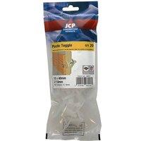 JCP CONSTRUCTION PRODUCTS Nylon Wing Toggles - 10mm, 20 Pack - Box of 100 in White