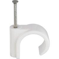 Unifix White Masonry Nail Pipe Clips 22.0mm - Box of 100