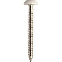 JCP CONSTRUCTION PRODUCTS Plastic Headed Nails 40 x 2.00mm - Box of 250 in White