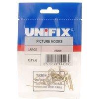 Unifix Picture Hooks Large - Bag of 6 - Box of 30 in Gold