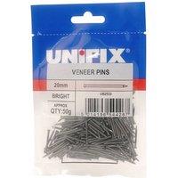 Unifix Bright Veneer Pins - 20mm, 50g Bag - Box of 5 in Silver