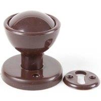 Unifix Plastic Rim / Mortice Knob Brown - Box of 10