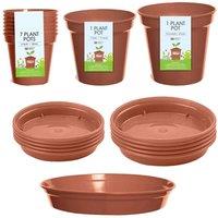 Whitefurze Basic Garden Potting Bundle - Terracota in Brown