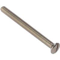 Forgefix Socket Screw Slotted Raised Head Nickel Plated 3.5 X 40Mm Bag 100 in Silver