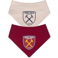 West Ham United FC Baby 2 Pack Bibs in Burgundy