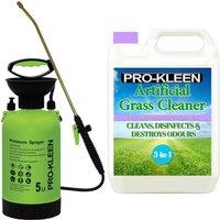ProKleen 5L Pump Pressure Sprayer & Lavender Scent Artificial Grass Cleaner 5L