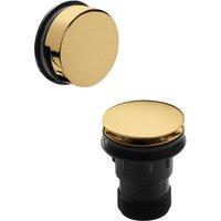 Balterley Click Clack Push Button Bath Waste, Overflow 13mm Baths Brushed Brass in Metallics