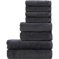 CHRISTY 'Cirrus' Lightweight Fluffy Softloft Cotton 8 Piece Towel Bale in Charcoal