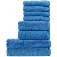 CHRISTY 'Cirrus' Lightweight Fluffy Softloft Cotton 8 Piece Towel Bale in Blue