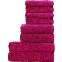 CHRISTY 'Cirrus' Lightweight Fluffy Softloft Cotton 8 Piece Towel Bale in Pink