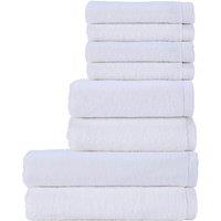 CHRISTY 'Cirrus' Lightweight Fluffy Softloft Cotton 8 Piece Towel Bale in White
