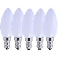 Harper Living 5 Watts E14 LED Bulb Opal Candle Warm White Dimmable, Pack of 5