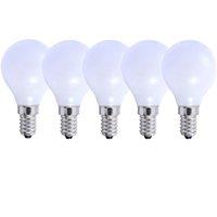 Harper Living 5 Watts E14 LED Bulb Opal Golf Ball Warm White Dimmable, Pack of 5