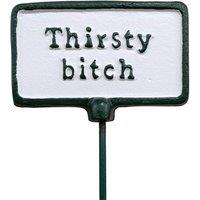 Gifts Direct 2 U Garden Stake Plant Sign - Thirsty Bitch in Green