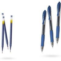 Pilot 3x G2 07 Blue Gel Pen & 3x BLS-G2-7 Gel Pen Refills for Smooth Writing