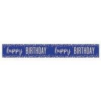 Unique Party Foil Confetti Happy Birthday Banner in Navy