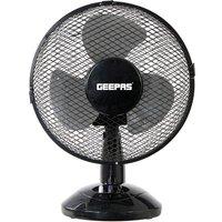 Geepas 9 Table Fan - 22W Electric Portable Desktop Cooling Fan in Black