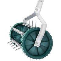 SPETLEK Lawn Aerator Grass Roller with 3 Level Telescopic Handle