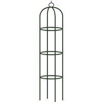 SPETLEK Garden Obelisk Climbing Plant Support Steel Frame for Flowers in Green