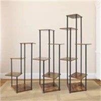 Nordara 4Tiers-Flower Pot Plant Stand Metal Ladder Shelf in Brown | Size: 100 cm