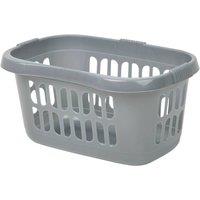 Nordara Laundry Basket Strong Plastic - Silver Grey | Size: 40 cm x 60 cm