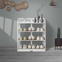 Nordara White 3 Tier Shoe Storage Rack Display Stand Organiser Cabinet Unit