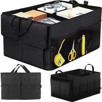 Nordara Large Heavy Duty Car Boot Storage Bag Foldable Organiser in Black