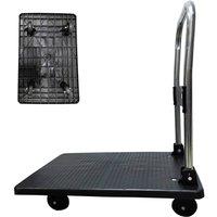Nordara Heavy Duty 140kg Folding Hand Sack Flat Bed Pulley in Black | Size: 800mm x 700mm