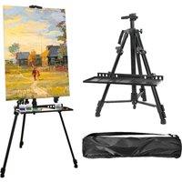 Nordara Adjustable 57 to 157cm Art Easel for Painting Displaying in Black | Size: 150 cm