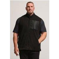 BadRhino Men's Fleece Pocket Gilet in Black | Size: 1XL
