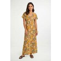 Wallis Women's Paisley Tie Back Maxi Dress in Olive | Size: 16