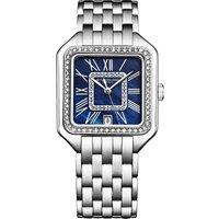 STHRLING Original Women's Valencia 4067 32mm Quartz Watch - Crystal Bezel, Steel Bracelet in Blue