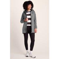TOG24 Women's 'Keld' Long Shower Resistant Hooded Softshell Jacket in Dark Grey | Size: 24