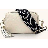 Apatchy London Women's The Munro Leather Shoulder Bag in Silver